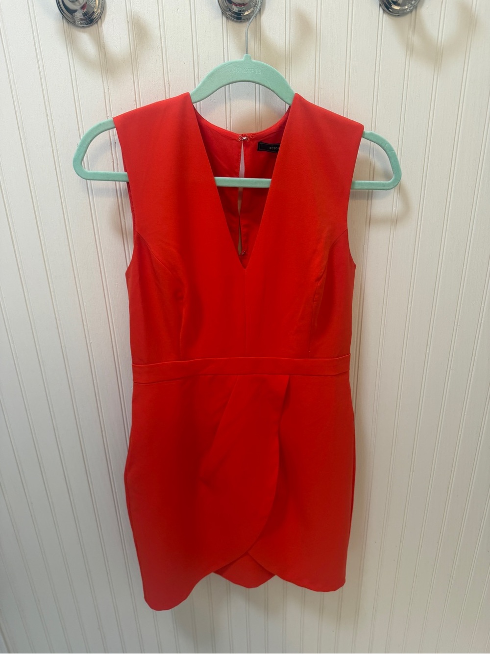 NWT! Red Sleeveless V-Neck Dress - BCBG